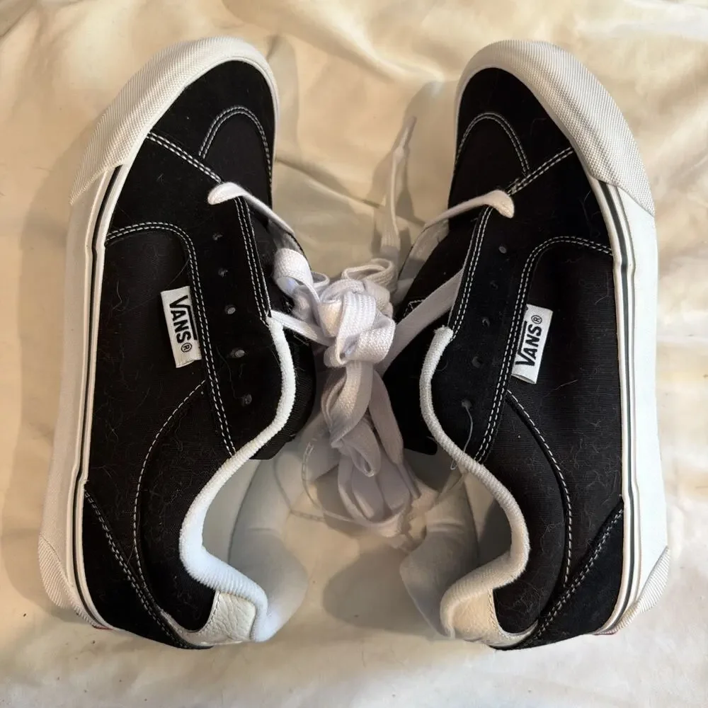 VANS Chukka Push Skate Shoes Men's Size 10.5 Black White Suede Canvas NEW